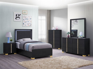 Coaster Marceline 5-Piece Twin Bedroom Set Black