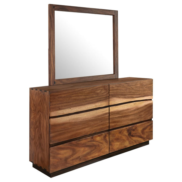 Coaster Winslow 6-Drawer Dresser with Mirror Smokey Walnut