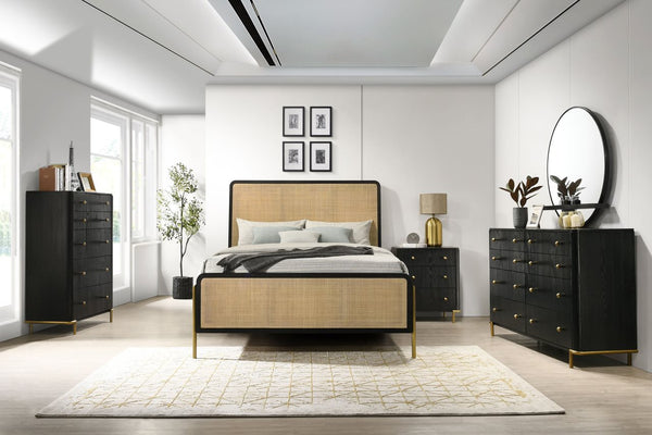 Coaster Arini 5-Piece King Bedroom Set Black & Natural