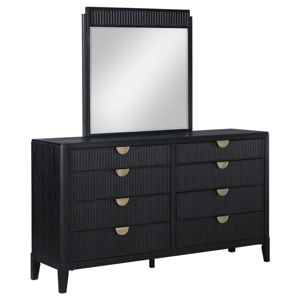 Coaster Brookmead 8-Drawer Dresser with Mirror Black