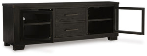 Galliden 80-Inch 2-Door 2-Drawer XL TV Stand Black