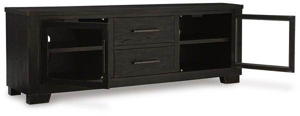 Galliden 80-Inch 2-Door 2-Drawer XL TV Stand Black