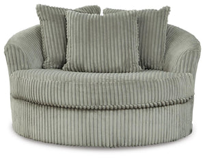 Lindyn Oversized Swivel Accent Chair Fog
