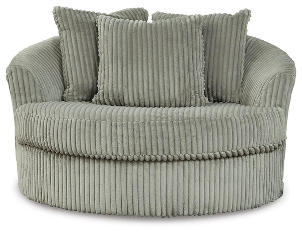 Lindyn Oversized Swivel Accent Chair Fog