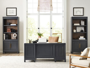 aspenhome alexander door bookcase in midnight