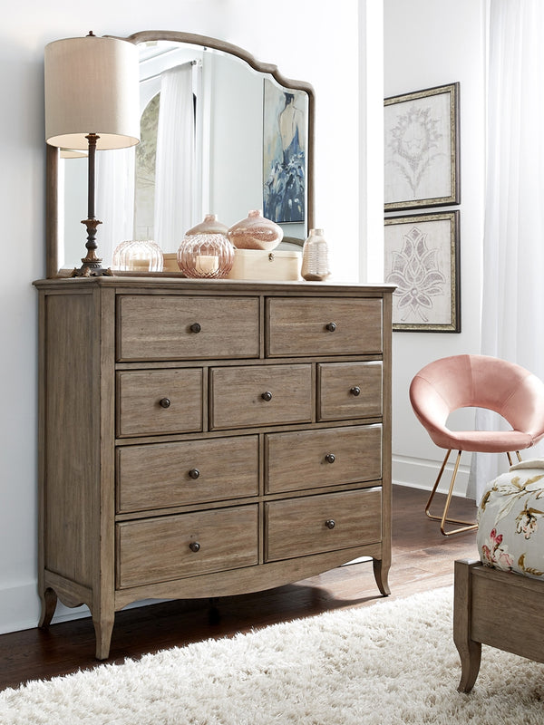 aspenhome provence tall chesser in patine