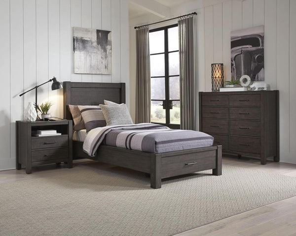 aspenhome mill creek 2-drawer nightstand in carob