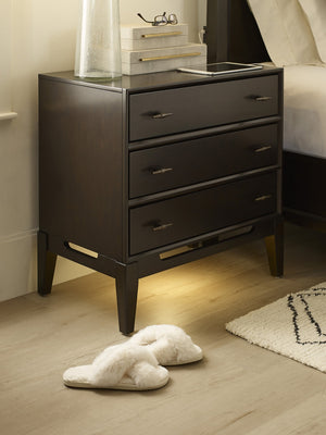 aspenhome sutton 1-drawer nightstand in french roast