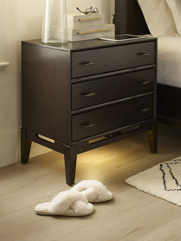 aspenhome sutton 1-drawer nightstand in french roast