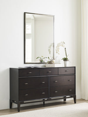 aspenhome sutton metal mirror in french roast