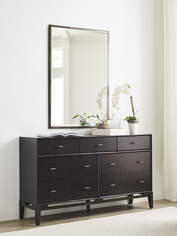 aspenhome sutton metal mirror in french roast