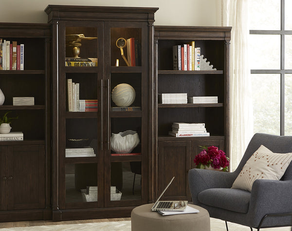 aspenhome jackson door bookcase in turkish coffee