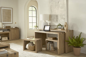 aspenhome lyndon nesting sofa table with stools in light cashmere