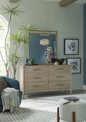 aspenhome shiloh dresser in champagne