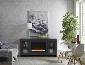aspenhome tatum 66" fireplace console in black