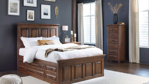 napa furniture hillcrest 6-drawer lingerie chest in rich brown