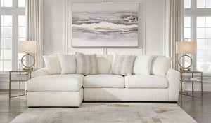 Chessington 2-Piece Fabric Sectional with Chaise Ivory