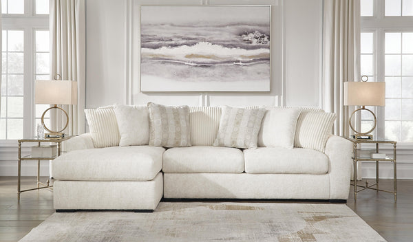 Chessington 2-Piece Fabric Sectional with Chaise Ivory