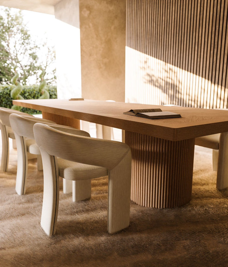 Meridian Belinda Natural Rectangle Dining Table