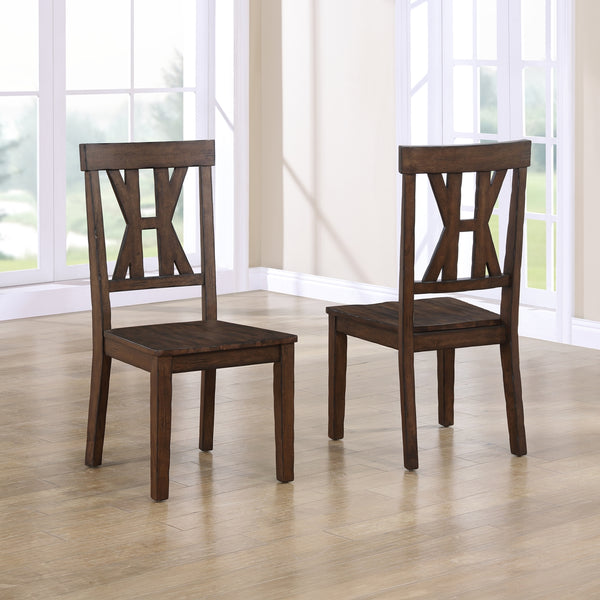 Steve Silver Auburn Dining Side Chair In Dark Tobacco
