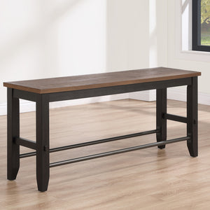 Steve Silver Bermuda 24-Inch Counter-Height Bench In Black & Arcadia