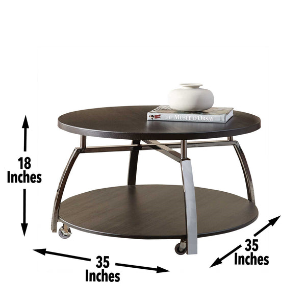 Steve Silver Coham 3-Piece Cocktail Table & 2 End Tables Set In Brown