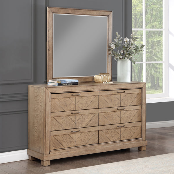 Steve Silver Montana Dresser & Mirror Set In Weathered Sand
