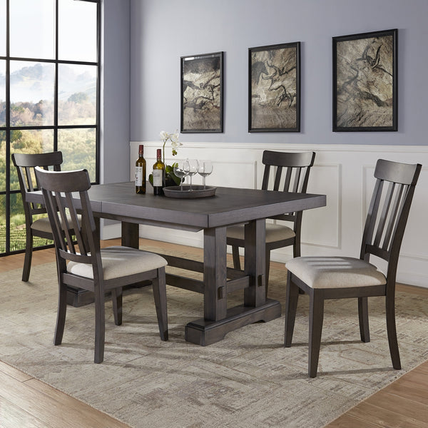 Steve Silver Napa 5-Piece Dining Set & 4 Side Chairs In Dusky Cedar
