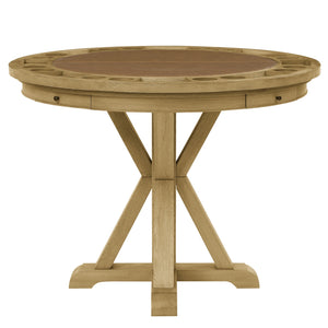 Steve Silver Rylie Counter-Height Table With Game Top, Natural Finish