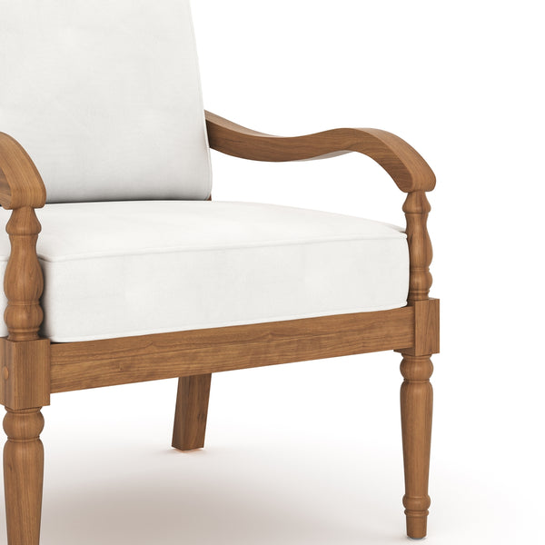 New Classic Savannah Outdoor Club Chair in White Linen