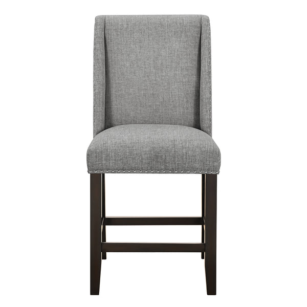 New Classic Faust Upholstered Counter-Height Chair in Gray