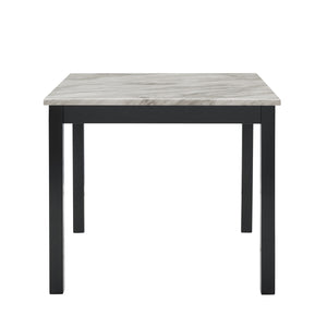 New Classic Celeste 5-Piece 42-Inch Marble Finish Counter-Height Table & 4 Chairs in Black