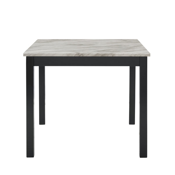 New Classic Celeste 5-Piece 42-Inch Marble Finish Counter-Height Table & 4 Chairs in Black