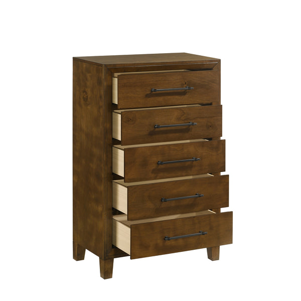 New Classic Ballard 5-Drawer Chest in Walnut