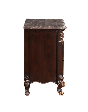 New Classic Constantine Nightstand with Marble Top in Cherry