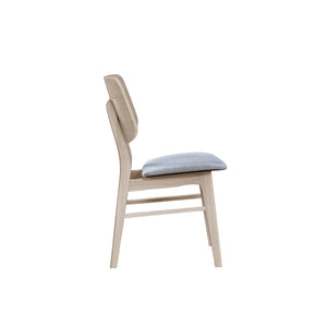 New Classic Oscar Upholstered Wood Back Chair in White Ash