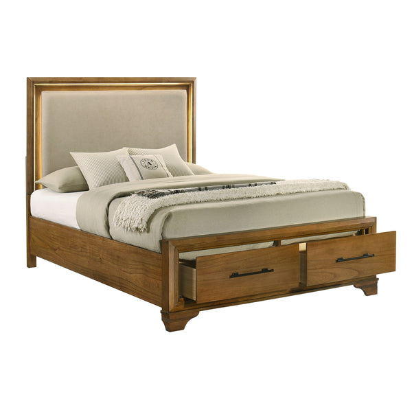 New Classic Talcott Queen Lighted Headboard in Honey