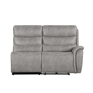 New Classic Kamari 3-Piece Sectional with Dual Power Headrests & Footrests in Gray
