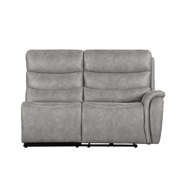 New Classic Kamari 3-Piece Sectional with Dual Power Headrests & Footrests in Gray