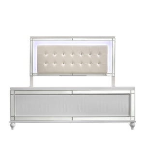 New Classic Valentino King Lighted Headboard in White