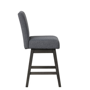 New Classic High Line Swivel Upholstered Counter-Height Chair in Gray
