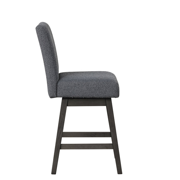 New Classic High Line Swivel Upholstered Counter-Height Chair in Gray