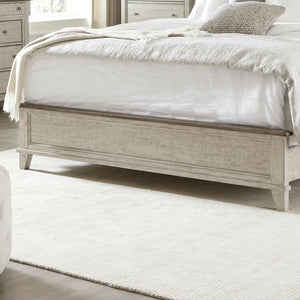 Liberty Furniture Ivy Hollow Weathered Linen With Dusty Taupe Tops California King Panel Bed