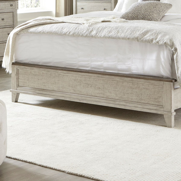 Liberty Furniture Ivy Hollow Weathered Linen With Dusty Taupe Tops California King Panel Bed