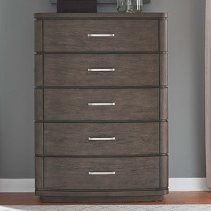 Liberty Furniture Cascade Falls Satin Espresso 5-Drawer Chest with French & English Dovetail Construction