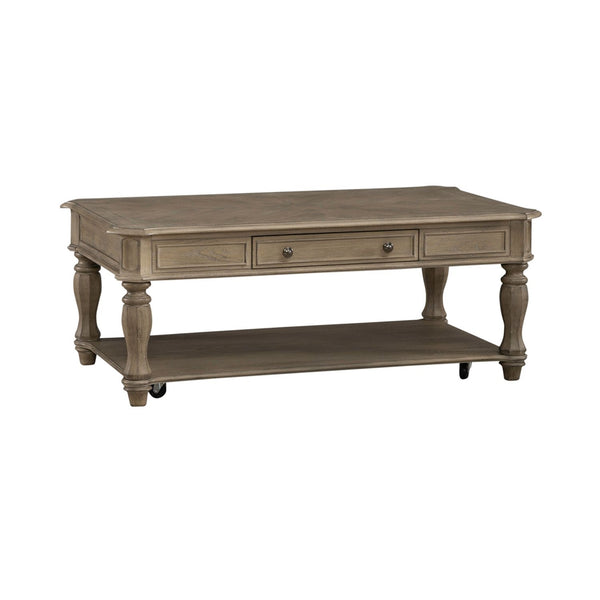 Liberty Furniture Magnolia Manor Weathered Bisque 3-Piece Cocktail Table with Casters Set
