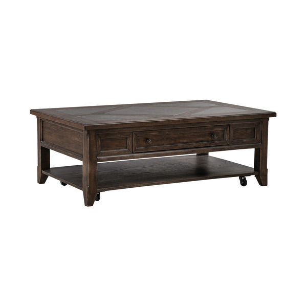 Liberty Furniture Paradise Valley Saddle Brown 3-Piece Rectangular Cocktail Table & 2 End Tables Set