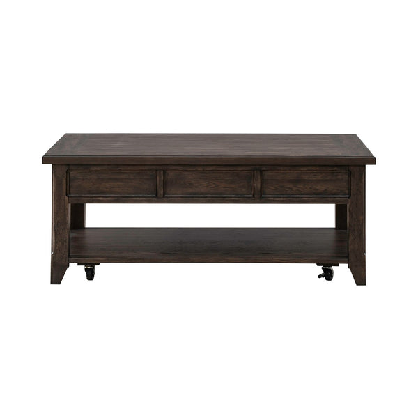 Liberty Furniture Paradise Valley Saddle Brown 3-Piece Lift-Top Cocktail Table & 2 End Tables Set