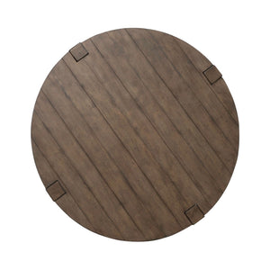 Liberty Furniture Broadmore Cobblestone Brown Round Cocktail Table with Casters