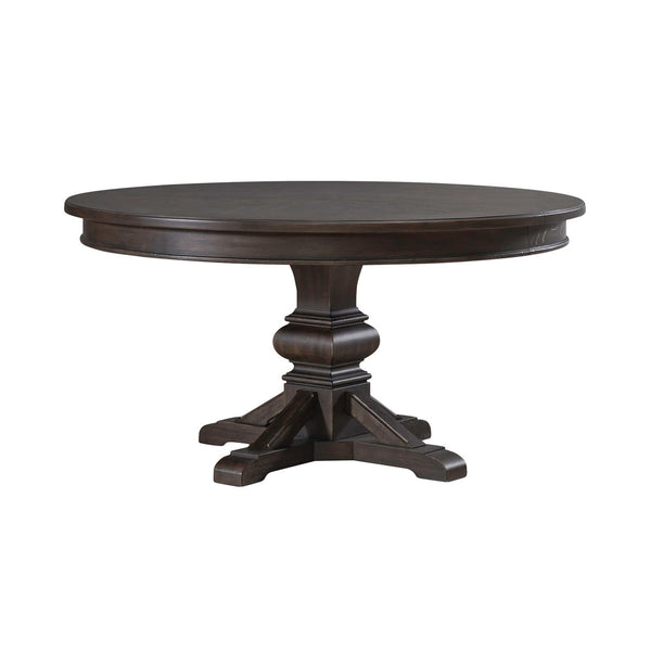 Liberty Furniture Paradise Valley Saddle Brown 5-Piece Pedestal Table & 4 Leather Like Upholstered Side Chairs Set